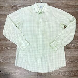 Brooks Brothers Green Original Polo Shirt Regent Fit Supima Cotton 16 1/2 37